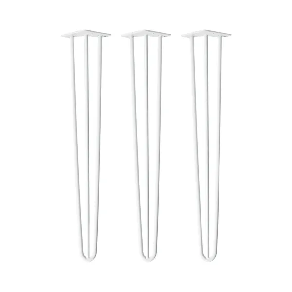 3-delige Wit Set Stalen Tafelpoten Tafelonderstel Tafelframe HAIRPIN